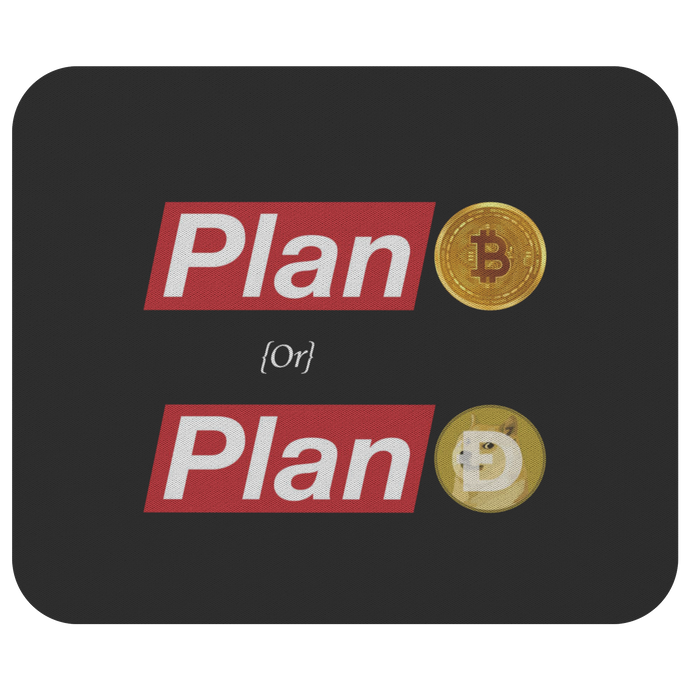 PLAN BTC 💰 PLAN DOGE 🐕 Mousepad - CRYPTO LABEL